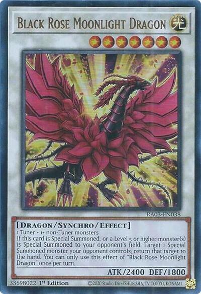 1x Black Rose Moonlight Dragon (UR) - 1s NM Eng YuGiOh - Quarter Century Bonanza