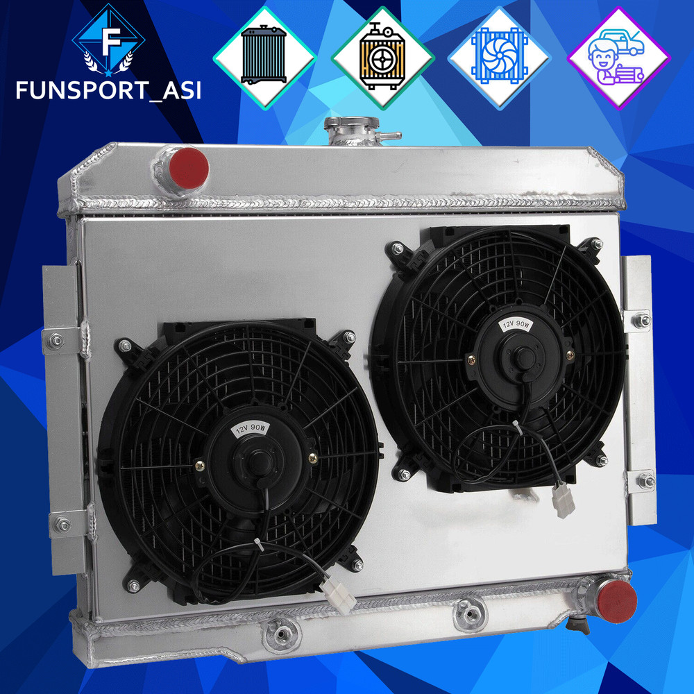 3 Row Radiator Shroud Fan Fit 1972-1986 1973 Jeep CJ5 CJ6 CJ7 GM Chevy V8 CC1919