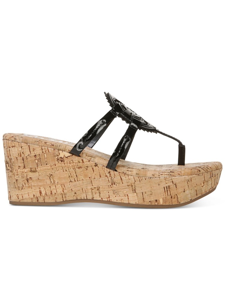 Sam Edelman Circus Womens Black Sunburst Rocky Wedge Sandals Platform 1 Inch Size 9 M