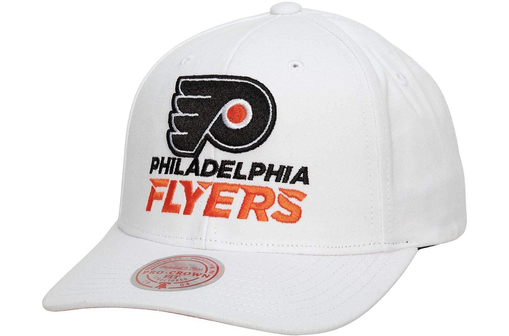 Mitchell & Ness White Philadelphia Flyers All-In Strapback Adjustable Hat