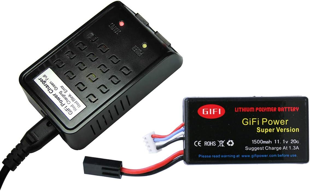 ™ 1500Mah High Capacity Battery & Charger for Parrot Ar.Drone 2.0 & 1.0 (Charger