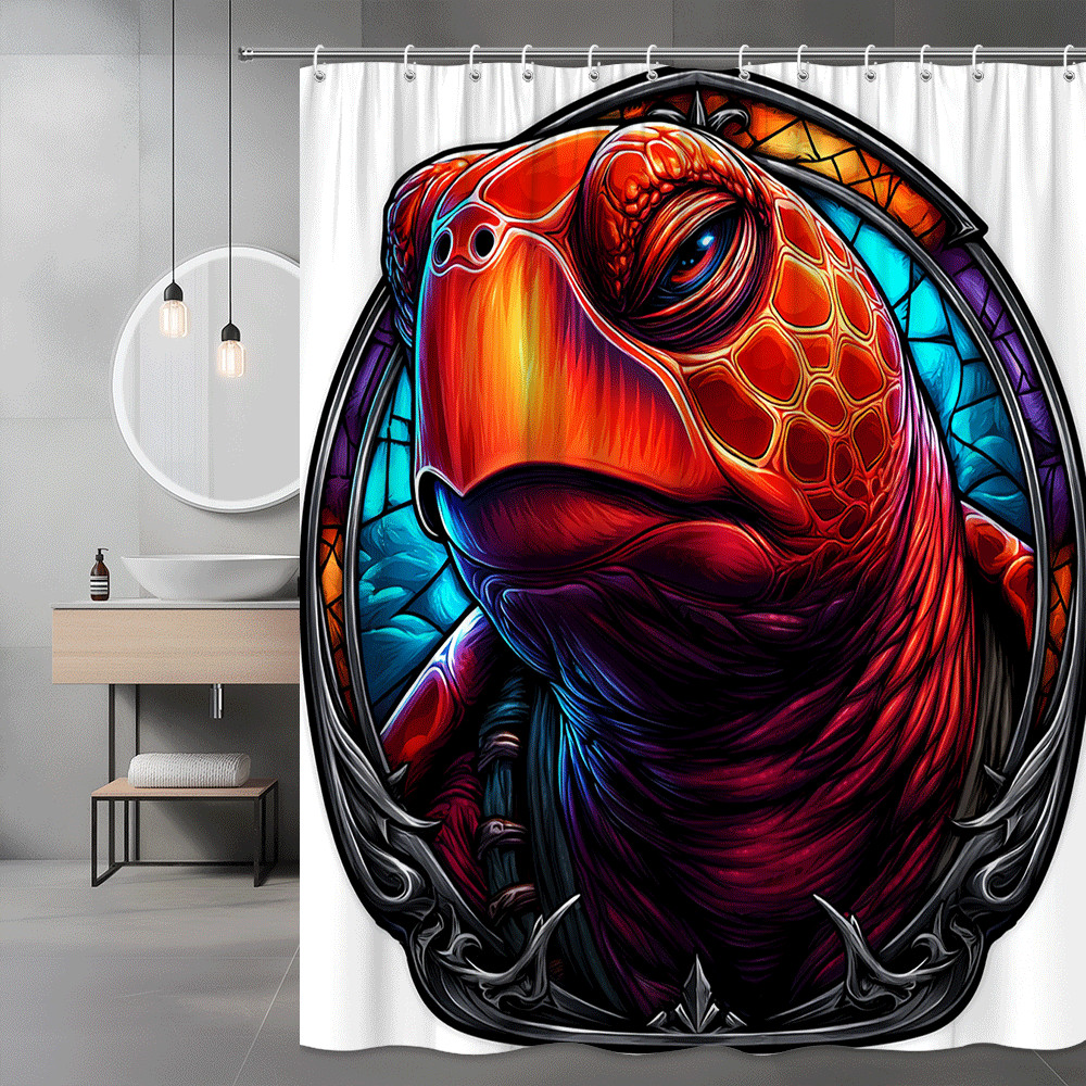 Colorful Turtle Shower Curtain Graphic Print