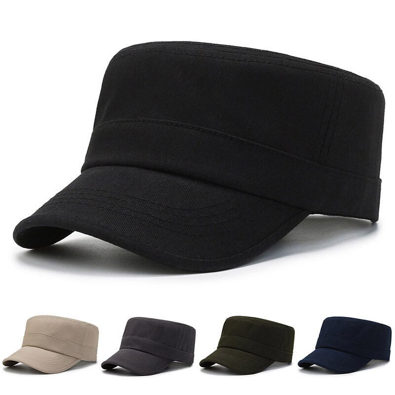 ☆Adjustable Plain Cap Army Military Cadet Cap Sun Protective Casual Cap  NEW