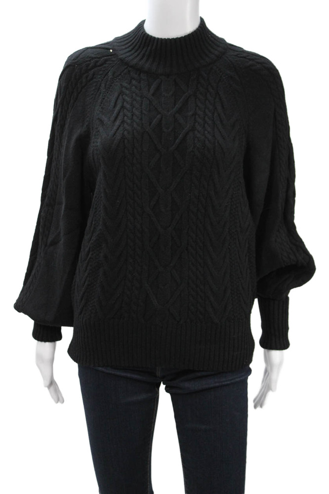 Do+Be Womens Pullover Sweater Black Mock Neck Long Sleeve Size SFree Shipping in US $100+ Orders | $6.95 Orders Below
