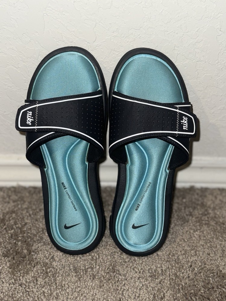 Nike Ultra Comfort Footbed Black Womens Flip Flops Sandals Size 8