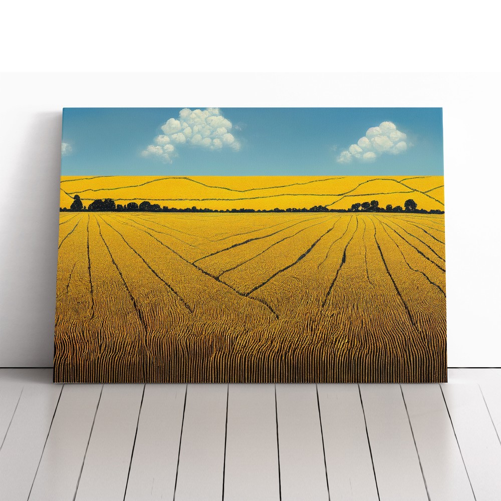 Gorgeous Wheat Field Canvas Wall Art Print Framed Picture Home Decor Living Room