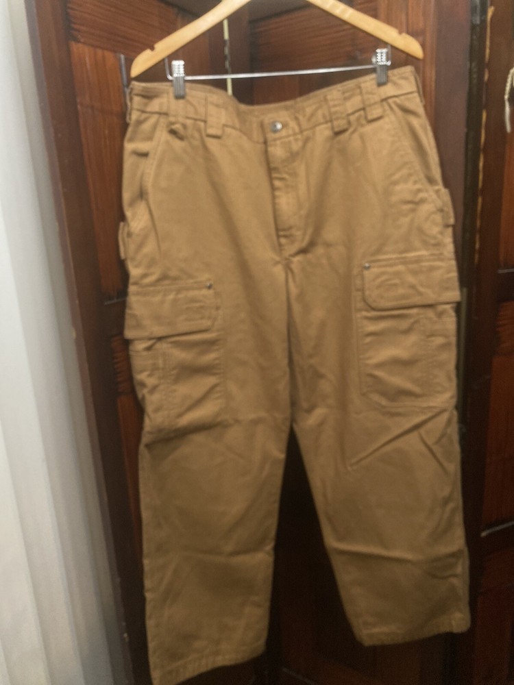 Duluth Trading Men's 40x30 Canvas Cargo Pants - Durable Cotton Workwear Utility Carpenter Pants