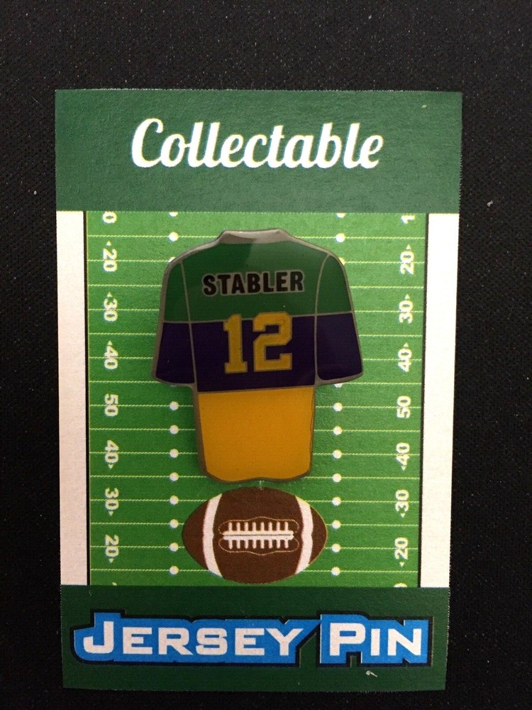 New Orleans Saints Kenny Stabler jersey lapel pin-Classic Who Dat Collectible