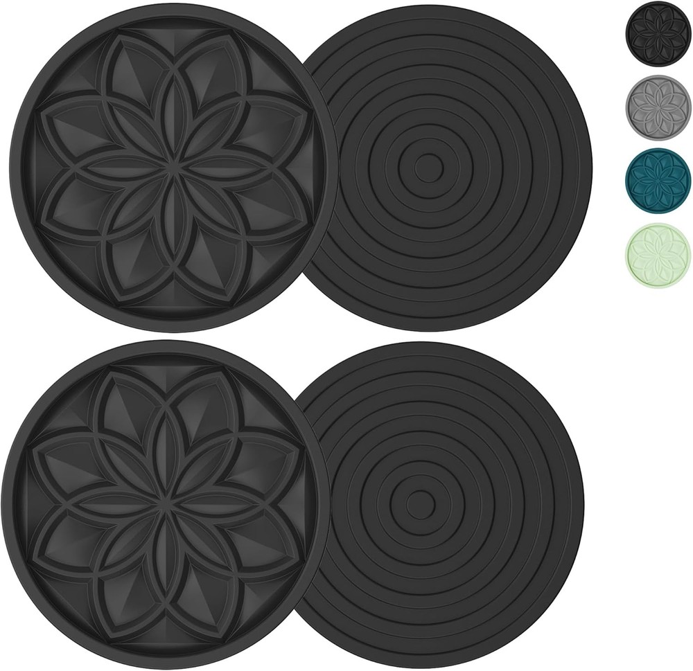 Coasters Drinks 4 Pcs Silicone Coasters Set Drink Coaster Coffee Table Table Cup