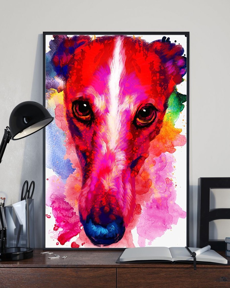 Greyhound Watercolor Dog Home Decor Wallart Poster