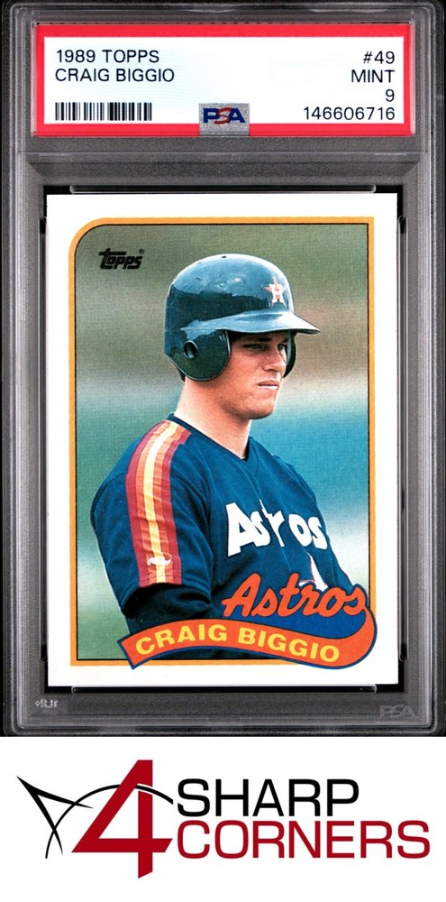 1989 Topps #49 Craig Biggio Rc Astros Hof Psa 9The #1 consignment choice on eBay: 4SC! Consign now!