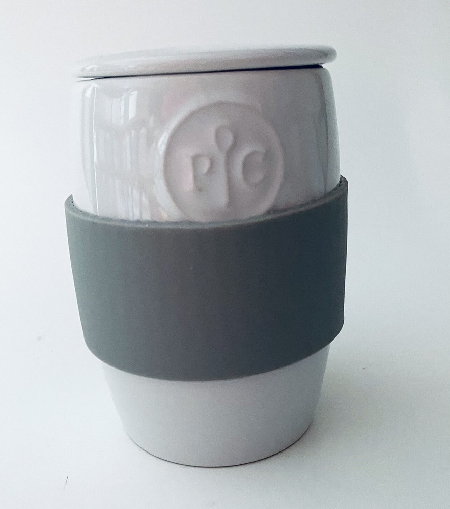 Pampered Chef Oversize Soup/ Coffee Tea/ Egg Cooker Mug W/ Gripper Lid 22 Ounces