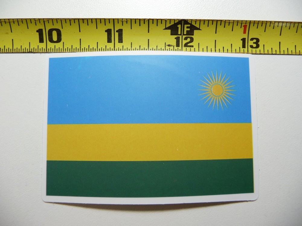 Rwanda Flag Decal Sticker National Pride Patriotic Vinyl