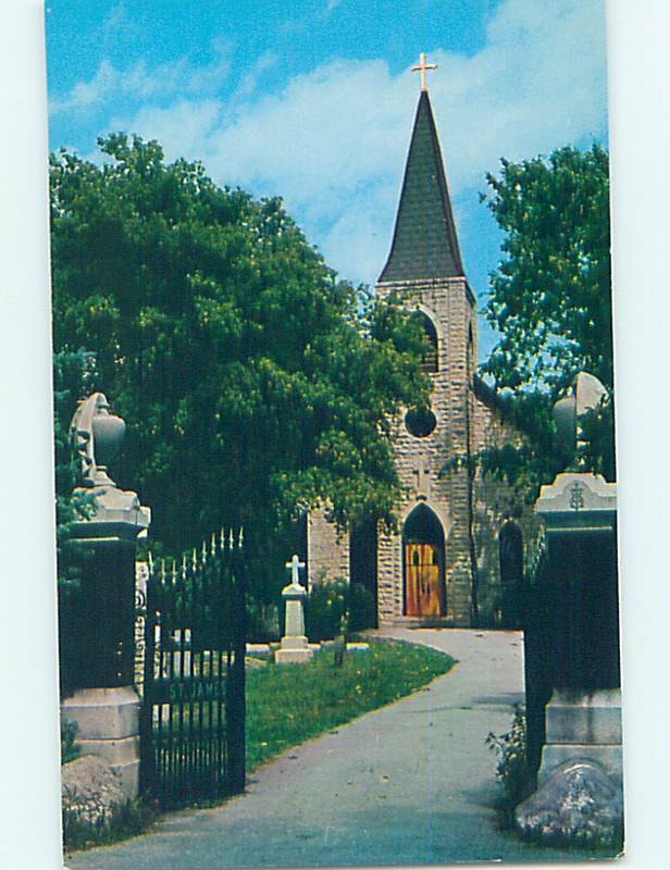 Unused Pre-1980 CHURCH SCENE Lemont Illinois IL m/09 A7762