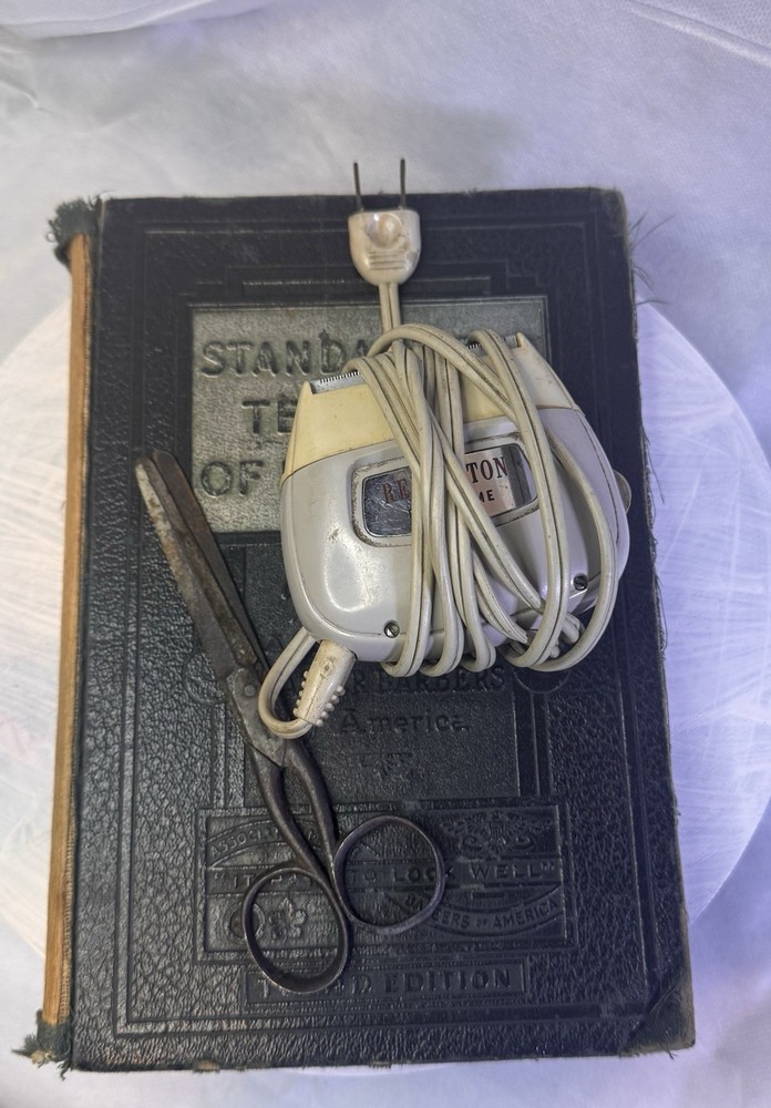 Vintage Barber Bundle 1939 Third Edit Barbering Remington Shaver Shears