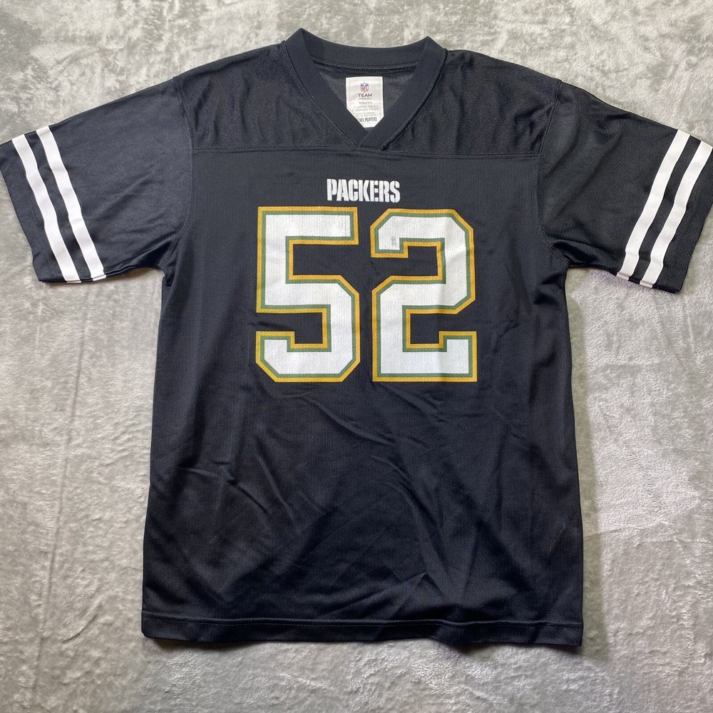 Green Bay Packers #52 Clay Matthews Black Jersey Youth XL NFL GB Football