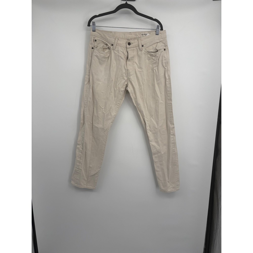 Todd Snyder Slim Fit Khaki Pants Mens 34x30 Beige Five Pocket Cotton Trousers