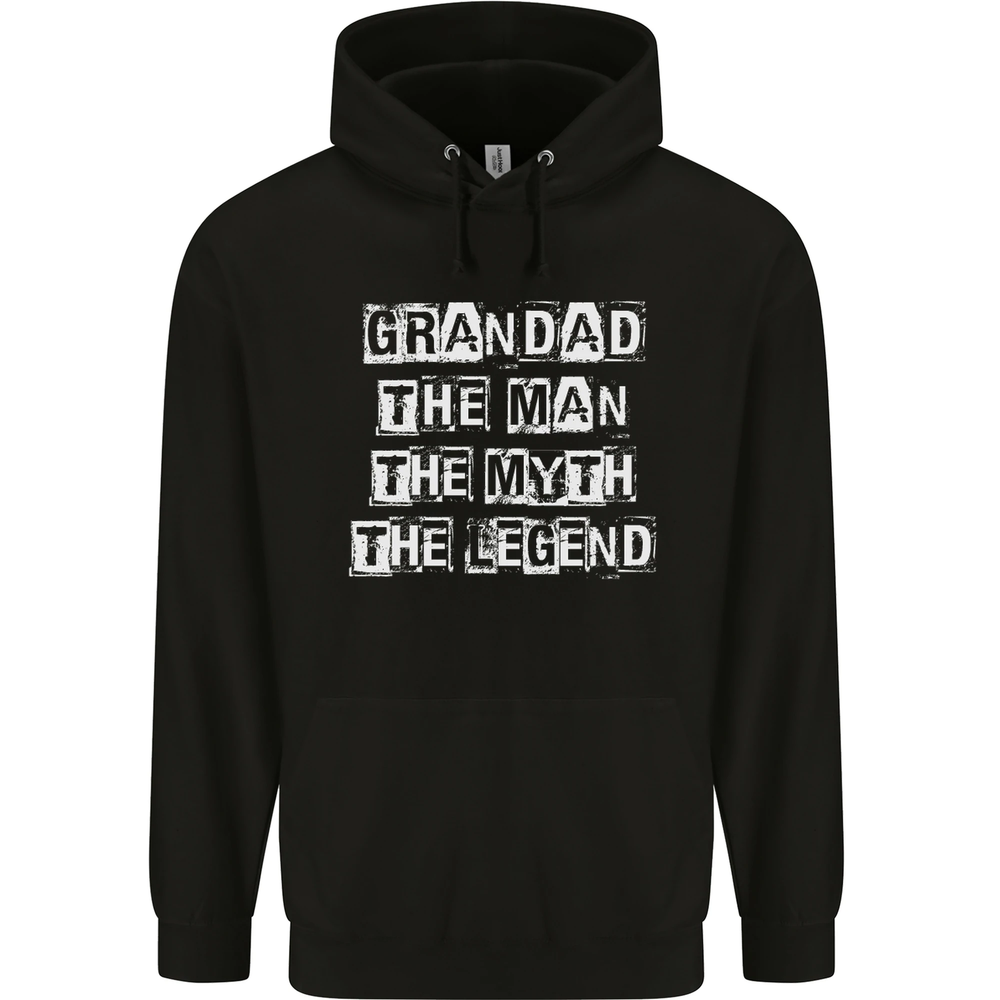 Grandad the Man Myth Legend Funny Mens 80% Cotton Hoodie