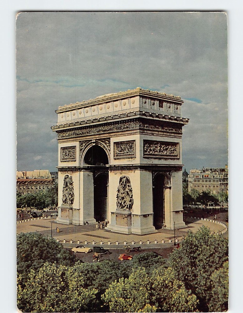 Postcard L'Arc de Triomphe Paris France