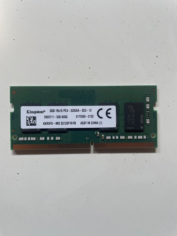 Kingston 8GB 1Rx16PC4-3200AA-SCO-12