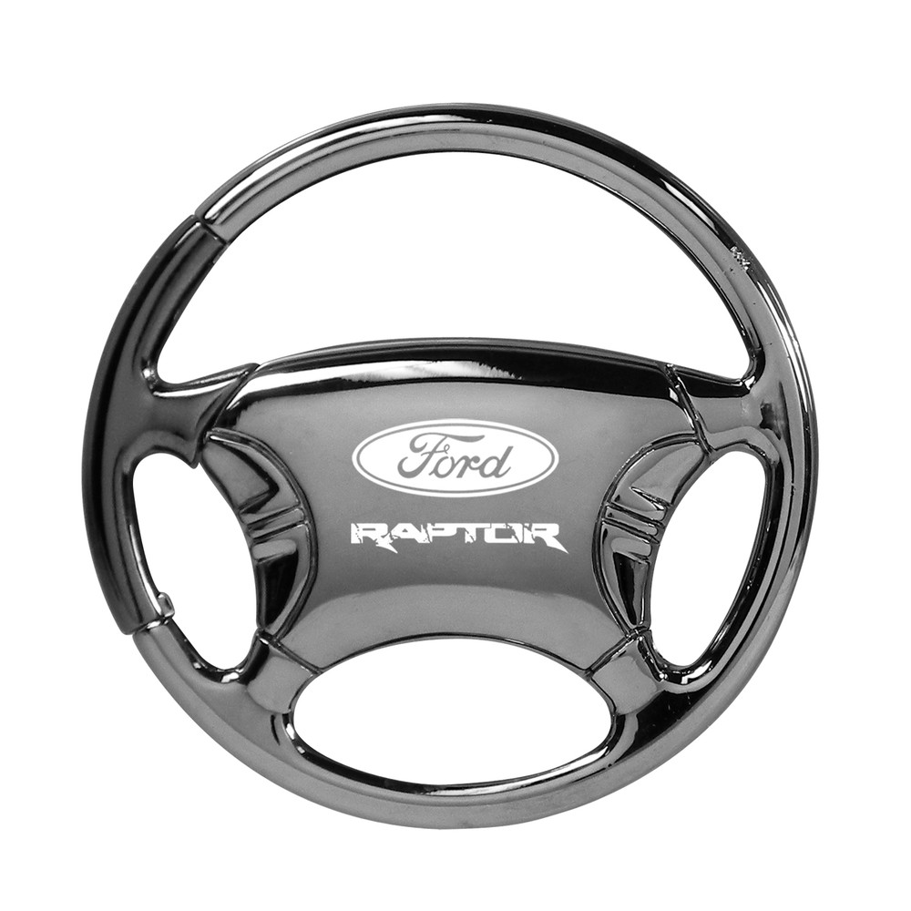 Ford Raptor Black Chrome Steering Wheel Keychain OLP Lifetime Warranty