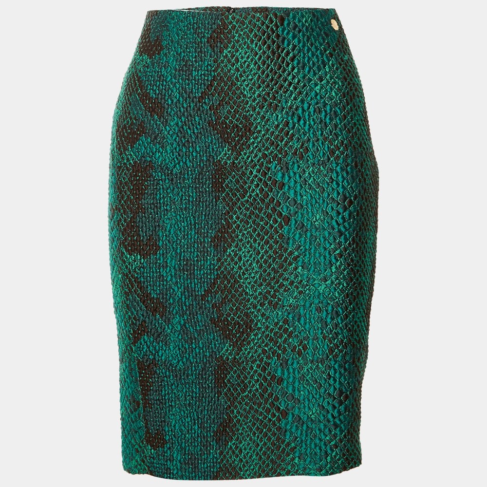Versace Collection Green Textured Mini Skirt M