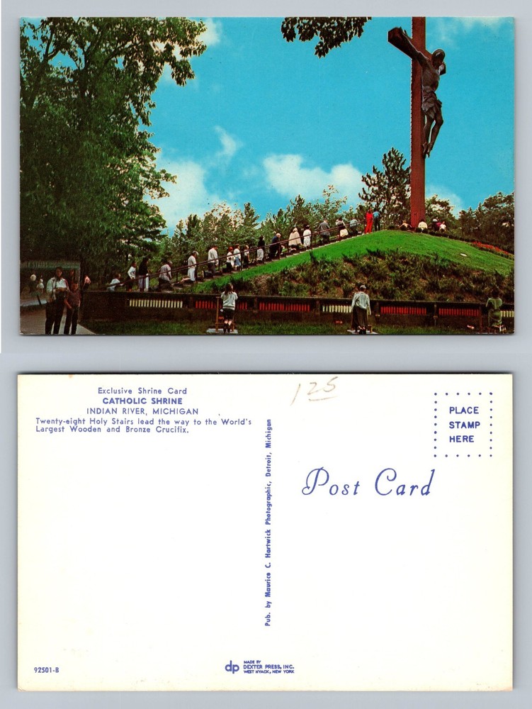 Indian River, MI-Michigan, Cross in the Woods Shrine PC Vintage Postcard