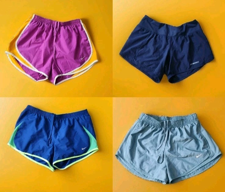 Nike Women's Dri-Fit Bundle Lot Of 4 Drawstring Lined Tempo Running Shorts! M