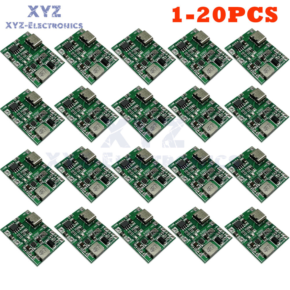 1-20PCS 3.7V 4.2V Type-C USB 18650 Lithium Battery Charging Board Charger Module