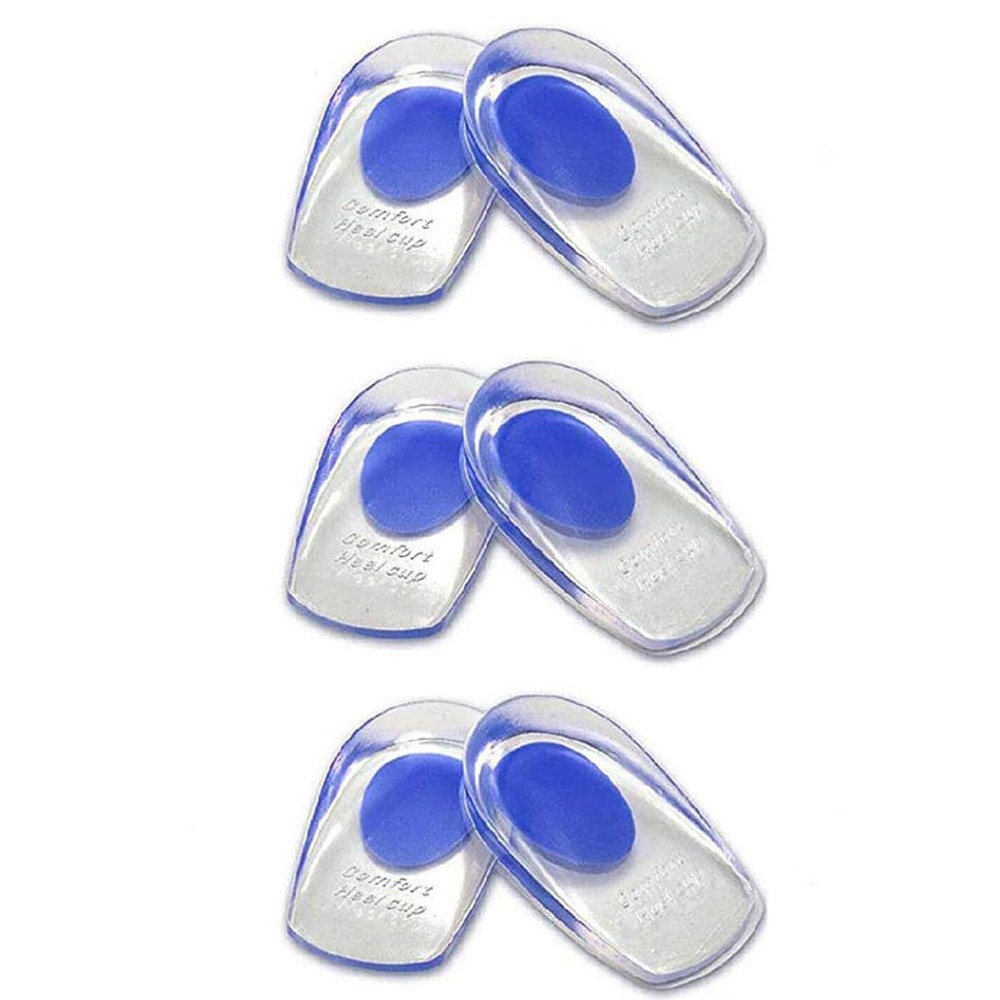 ZLMC 3 Pairs of Silicone Gel Heel Cups- Pair of Heel Cushion Shoe Inserts Pla...
