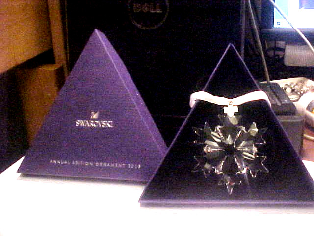 2018 Annual Swarovski Crystal Christmas Snowflake Star Christmas Tree Ornament