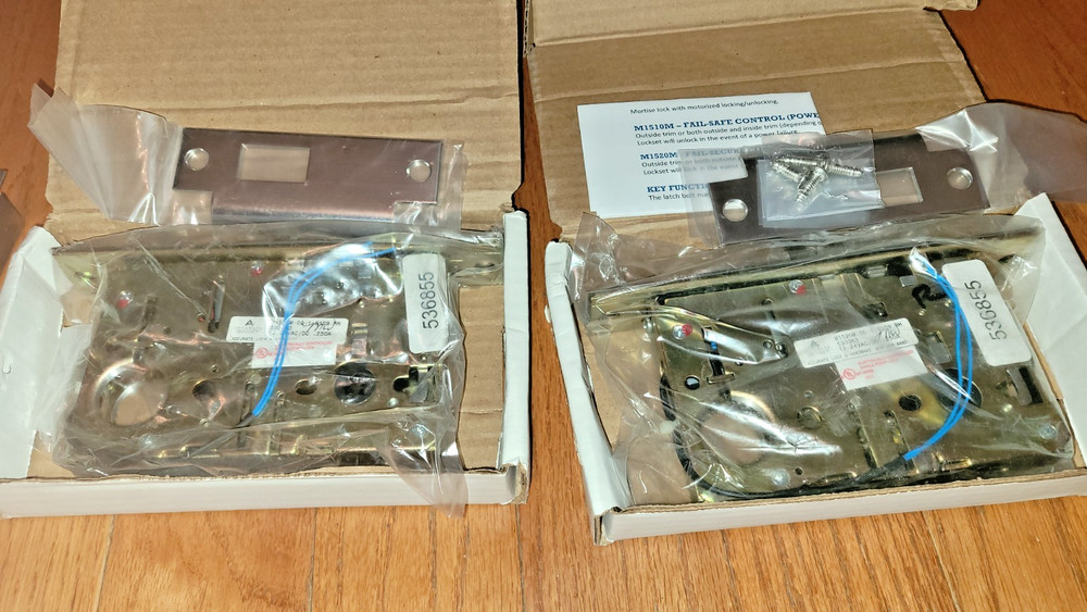 Accurate M1520M-00-1-9159 RH Electrified Mortise Lock POLISHED NICKEL NEW!-image