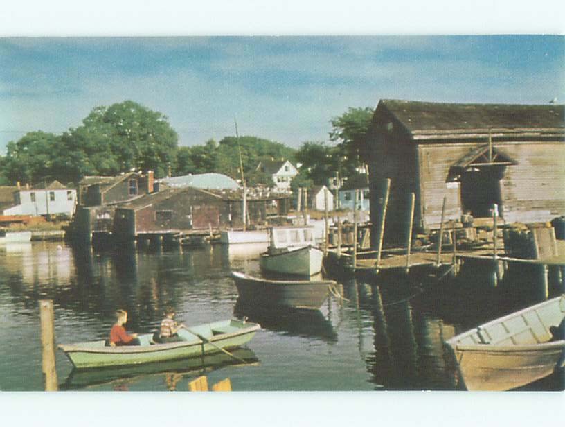 Pre-1980 BOAT SCENE Kennebunkport Maine ME m/09 AF4595@