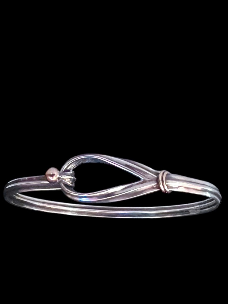 Tiffany and Co Sterling Silver 925 & 18K Gold Hook And Eye Bracelet