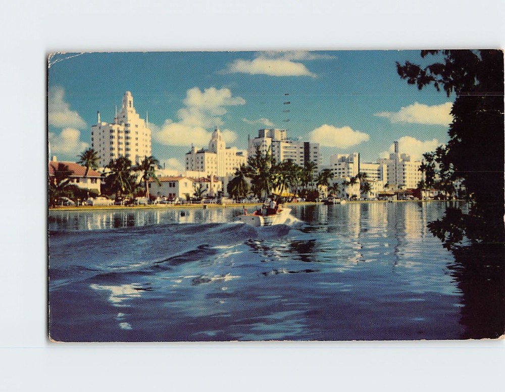 Postcard Hotel Row & Indian Creek Miami Beach Florida