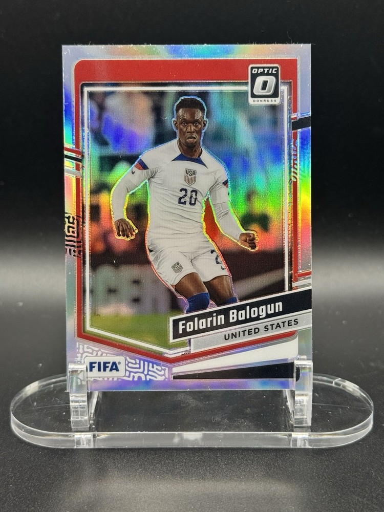 2023-24 Panini Donruss FIFA Folarin Balogun Optic USMNT, USA World Cup #63 Holo
