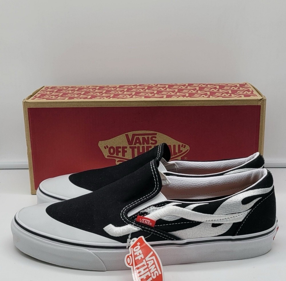 Vans Classic Slip On Asap Worldwide Black/White Shoes MENS SZ 10 WOMENS 11.5 NEW