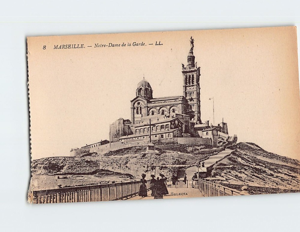 Postcard Basilica of Notre-Dame of la Garde Marseille France