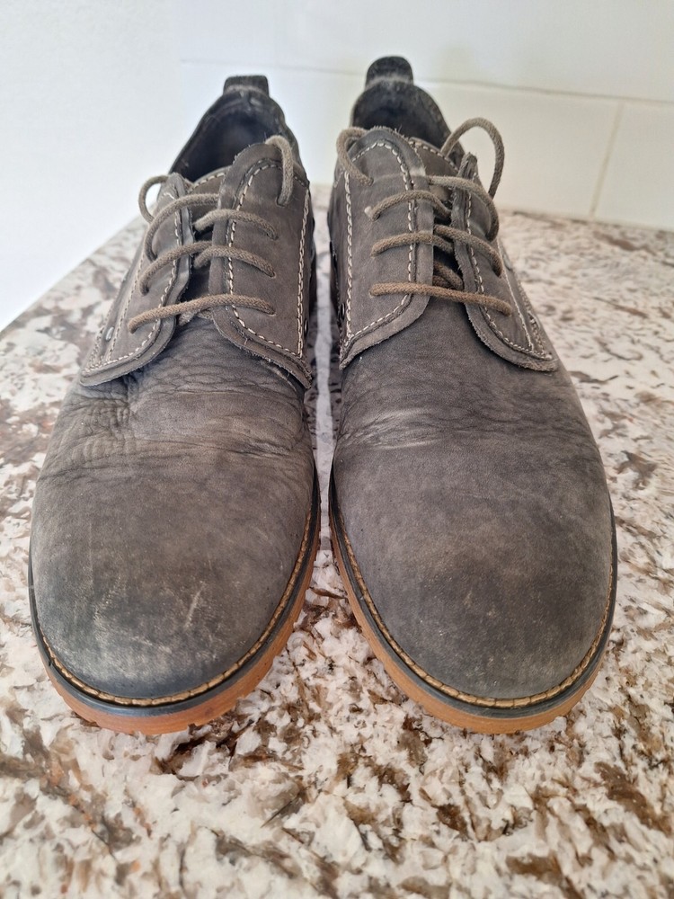 Bed Stu Leather Distressed Oxford Lace Up Dress Shoes Men's Size 10.5Gray