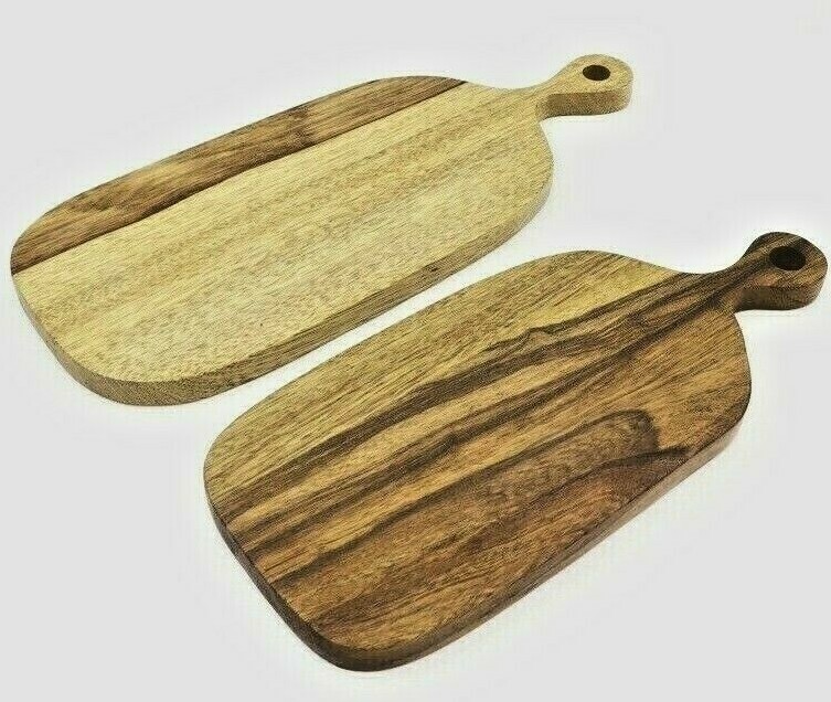 Acacia Wood Cutting Board Premium Rectangular Chopping Slicing Blocks Bread Tray