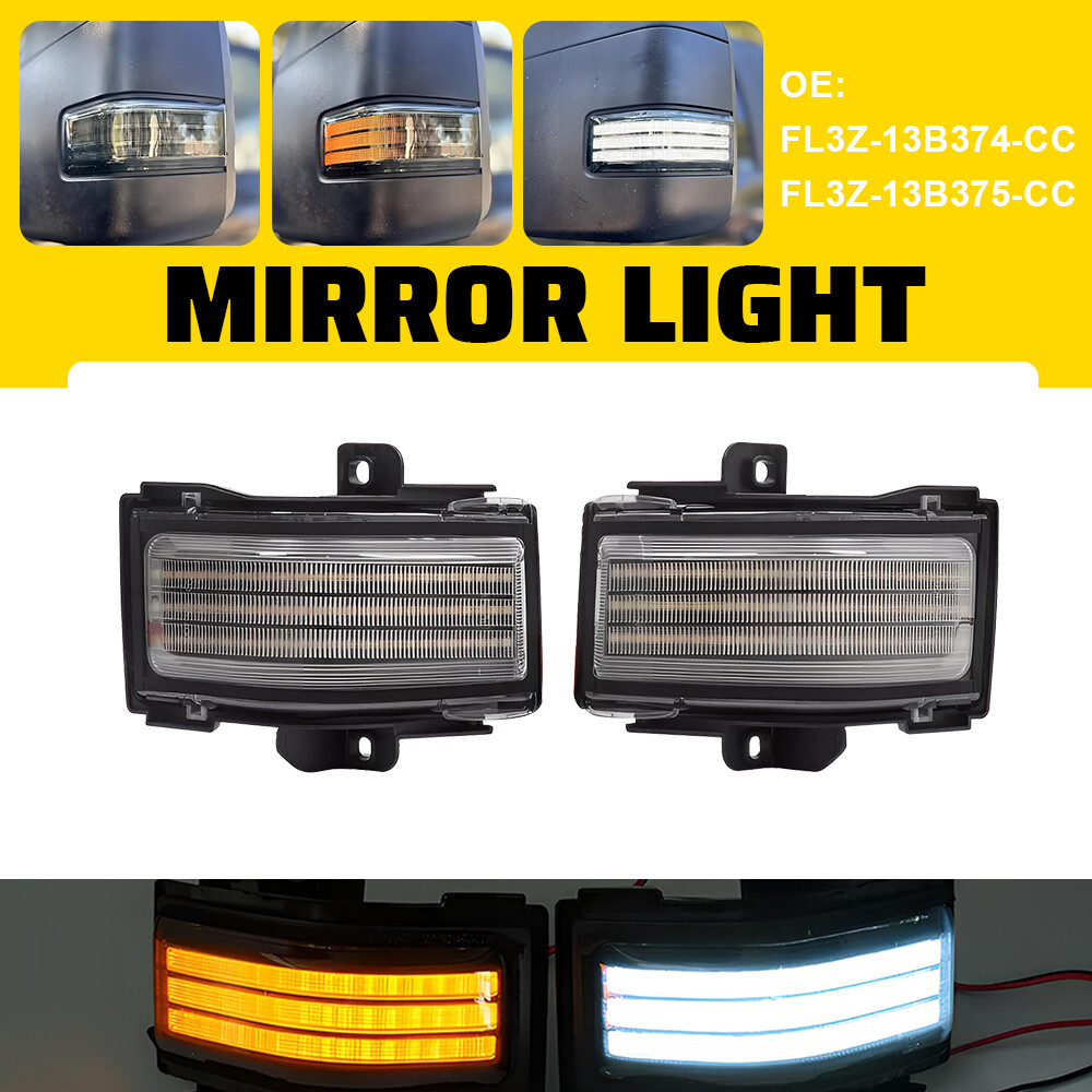 Upgrade 2015-23 Ford F-150 with Switchback LED Mirror Turn Signal and Puddle Lamp