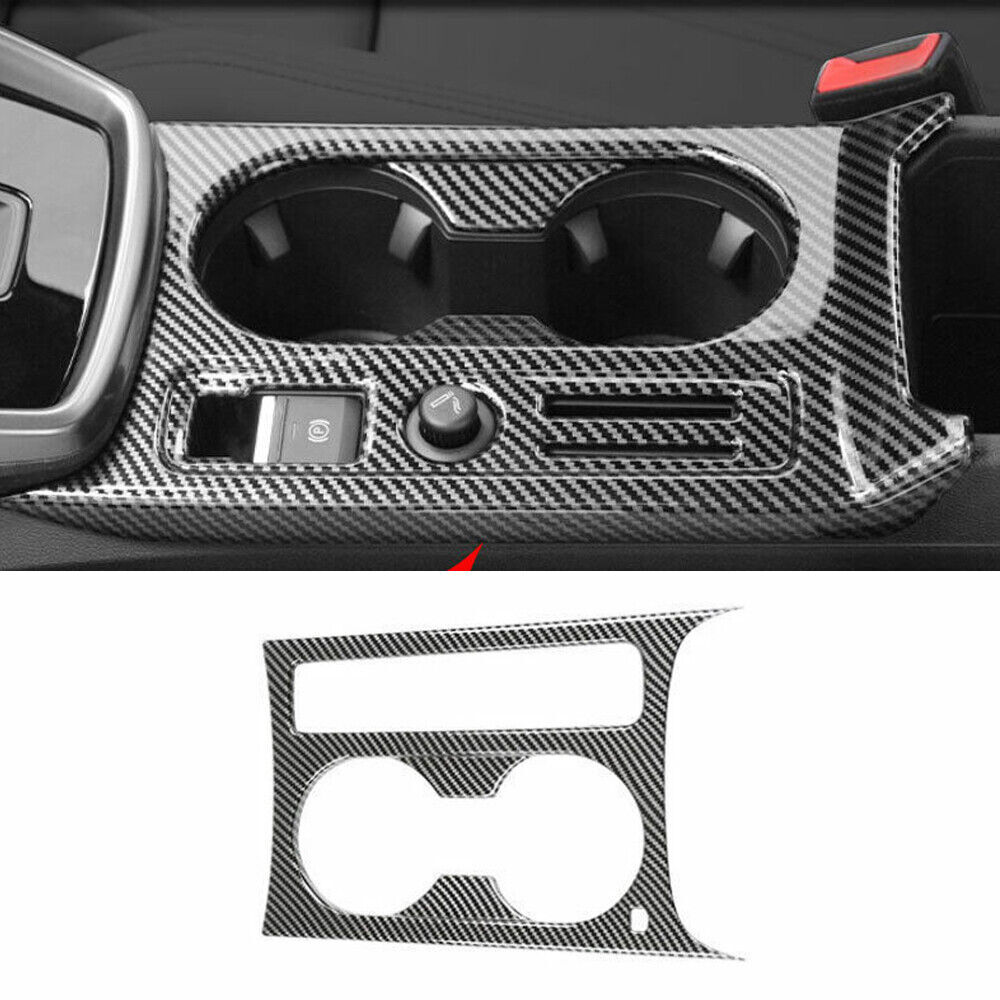 Fit For Audi A3 2022-2023 Carbon Fiber ABS Central Console Water Cup Panel Cover
