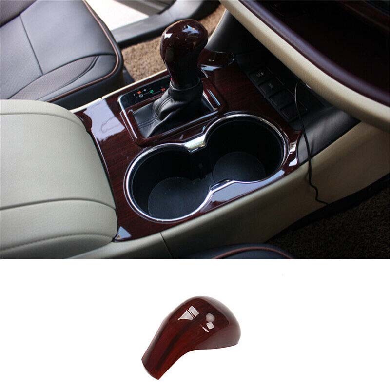 Shift Knob Red Wood Grain Inner Gear For Toyota Highlander 2014-2019 Cover Trim