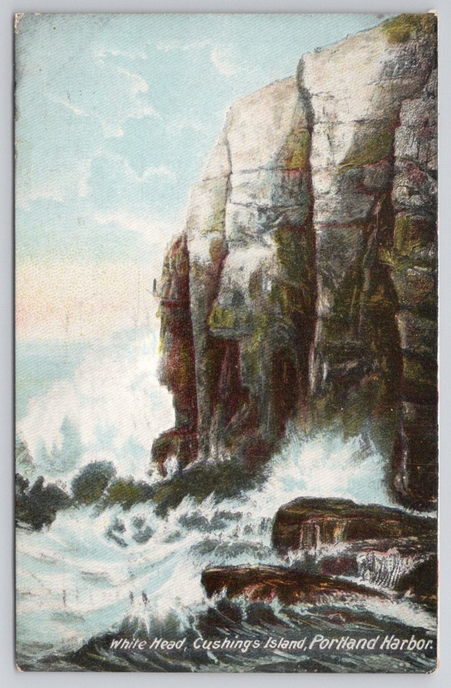 1909 White Head, Cushing's Island, Portland Harbor, Maine Postcard