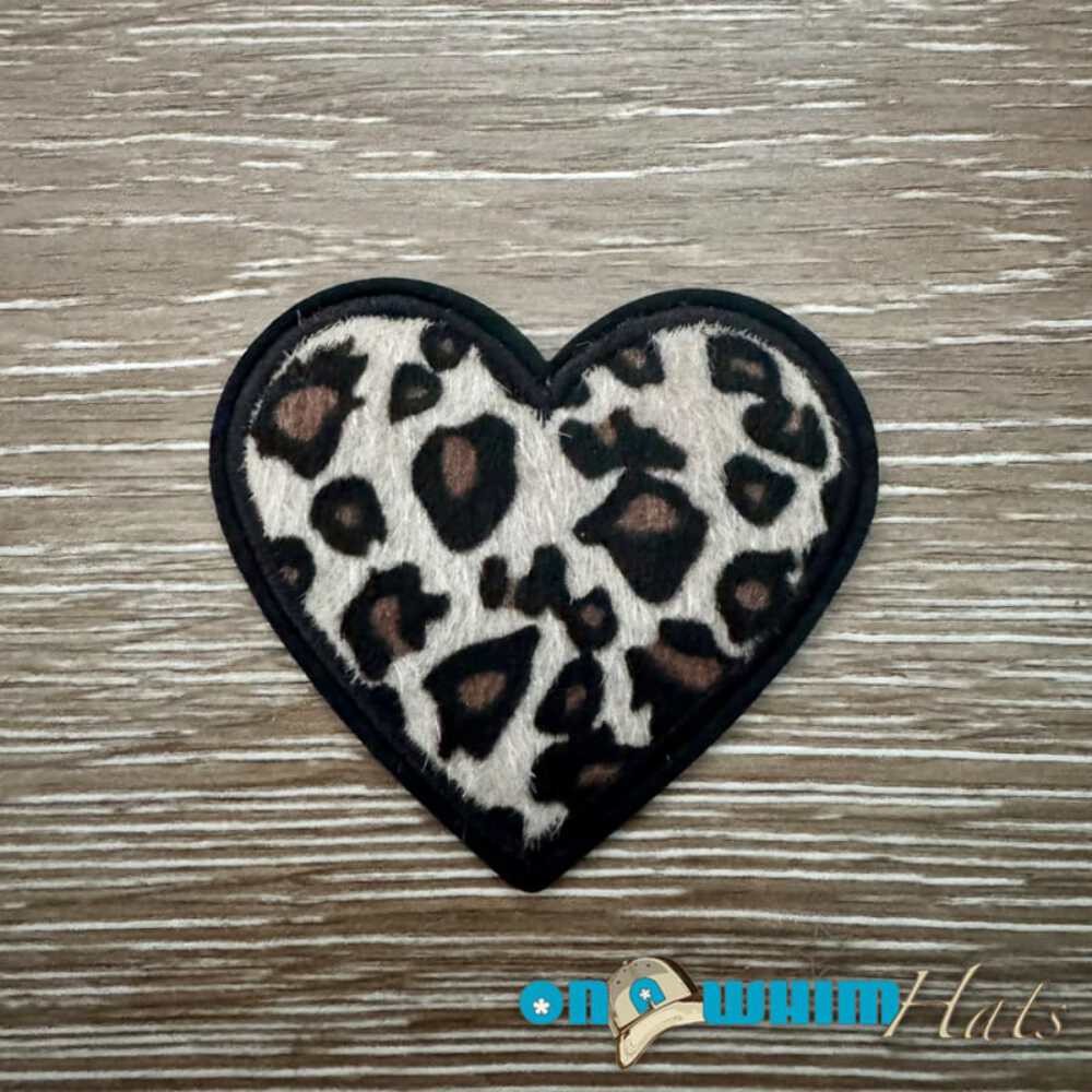 Leopard Heart Iron-On Patch