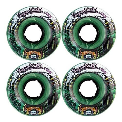 Satori Movement Goo Ball Super Kush Clear Green Skate Wheels 64mm 78a (Set of 4)