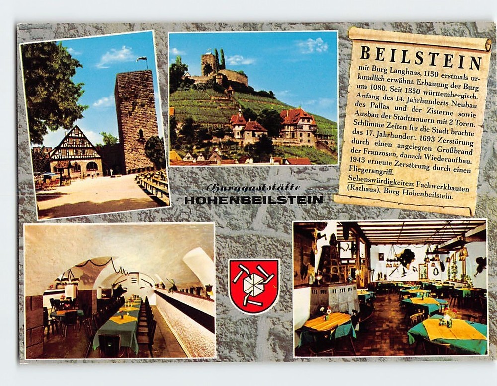 Postcard Multiple Scenes Around  Hohenbeilstein Castle Beilstein Germany