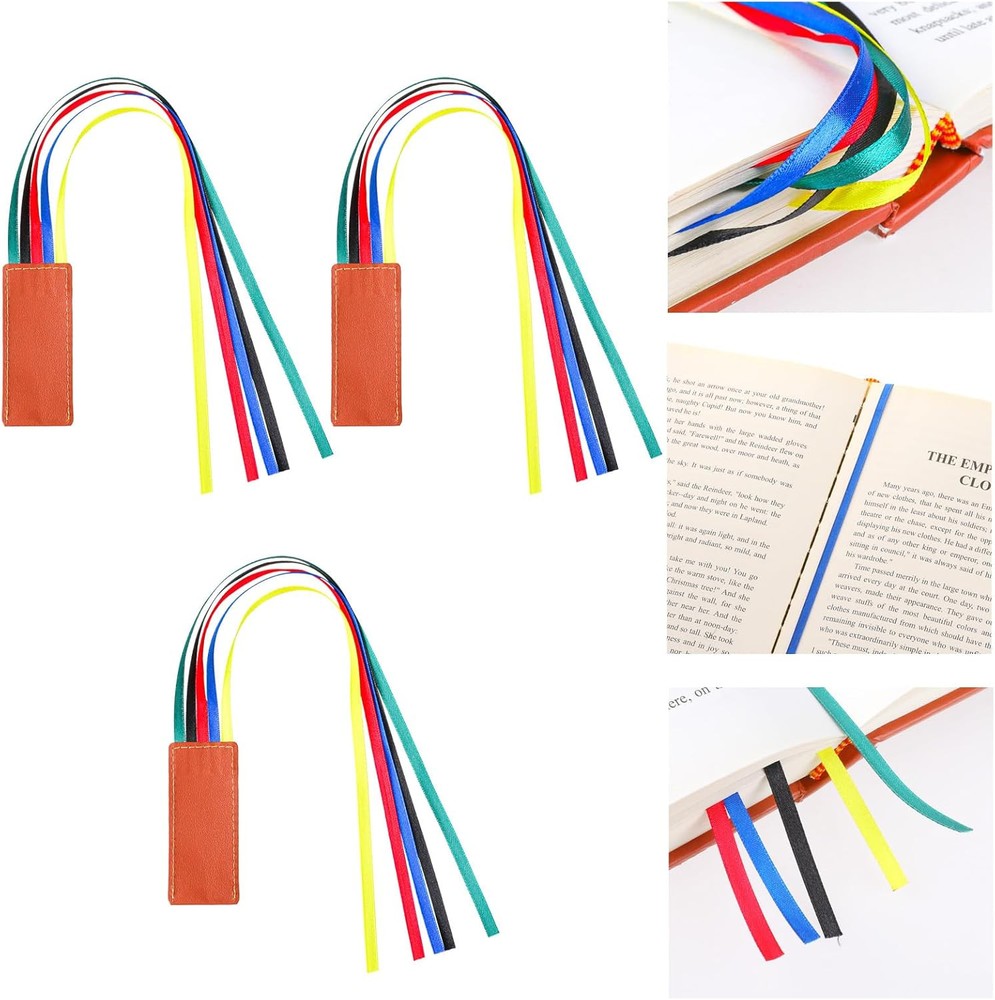 3 Colorful Ribbon Bible Bookmarks Set of 3