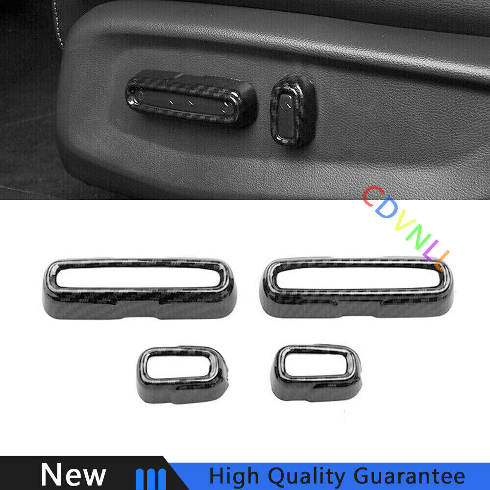 For Honda Accord 10th 2018-2022 Carbon Fiber Seat Button Handle Cover Trim 4PCS