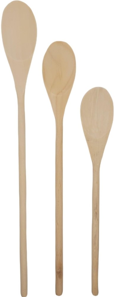 3 piece Long Handle Wooden Mixing Spoon Set - 10